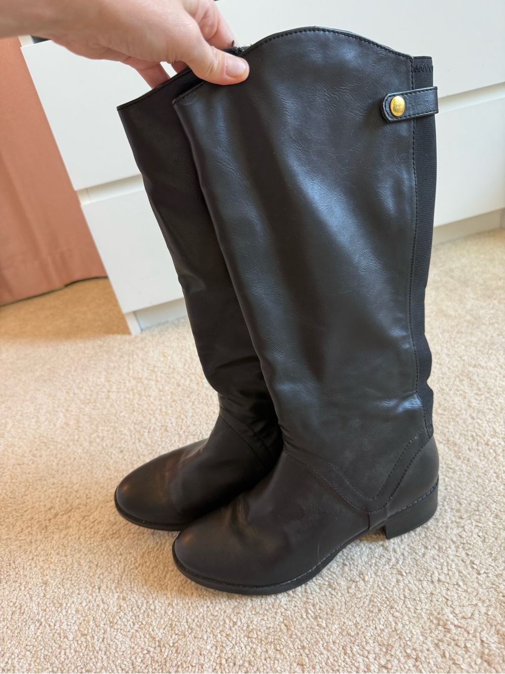 Merona Classic Black Knee-High Women's Riding Boots